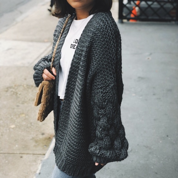 Last 1✨Presley Cream Knit Puff Sleeve Cardigan - Picture 7 of 7